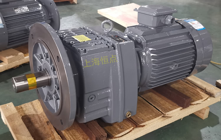 RF87減速機，立式安裝，輸入配電機，實物照片如下