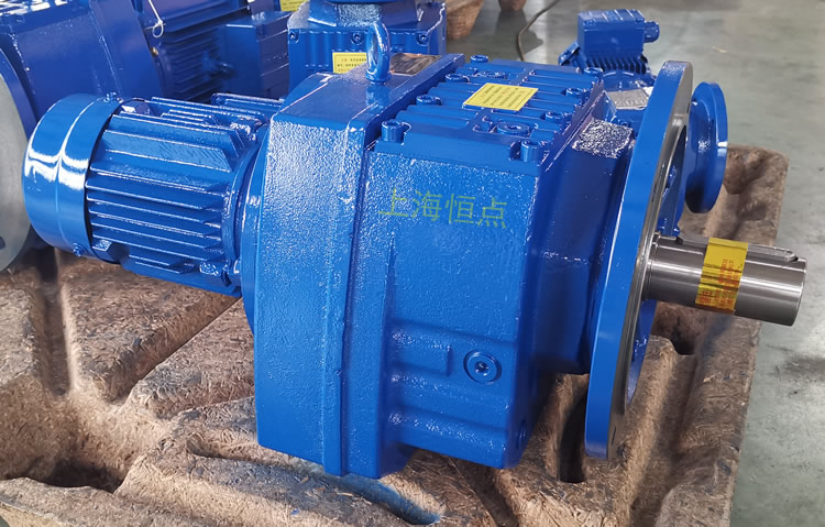 RF87減速機，立式安裝，輸入配電機，實物照片如下