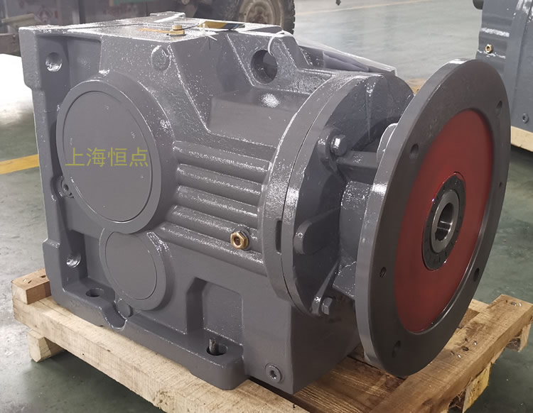 K97減速機，輸入配電機法蘭端蓋，右輸出單軸，實物圖如下