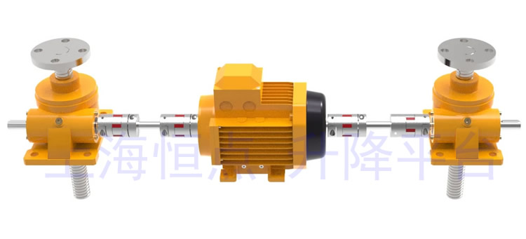 SWL系列直線型升降平台，電機居中實物圖