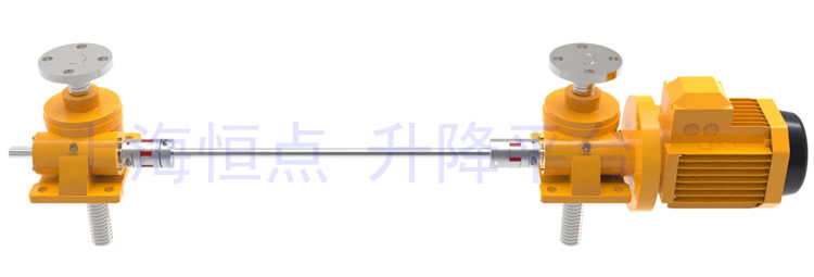 SWL系列直線型升降平台，電機直聯側放實物圖